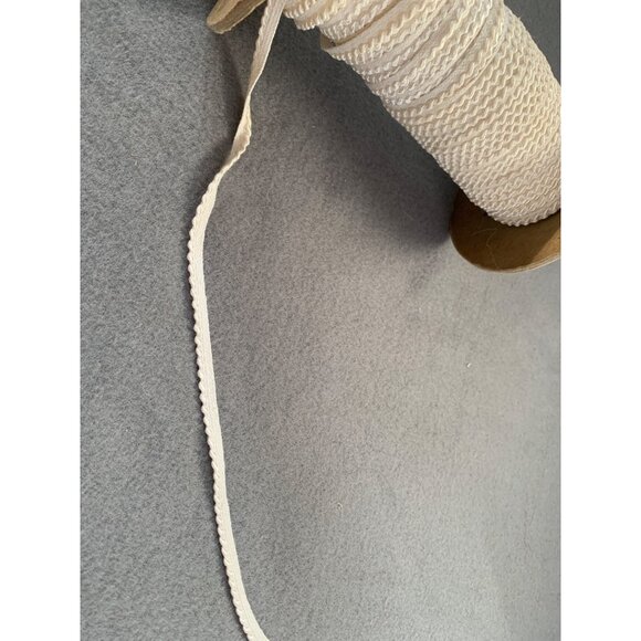 Vintage White Twisted Cotton Trim Cord 1/4" Wide 3 Yards For Sewing Crafts - Picture 2 of 5